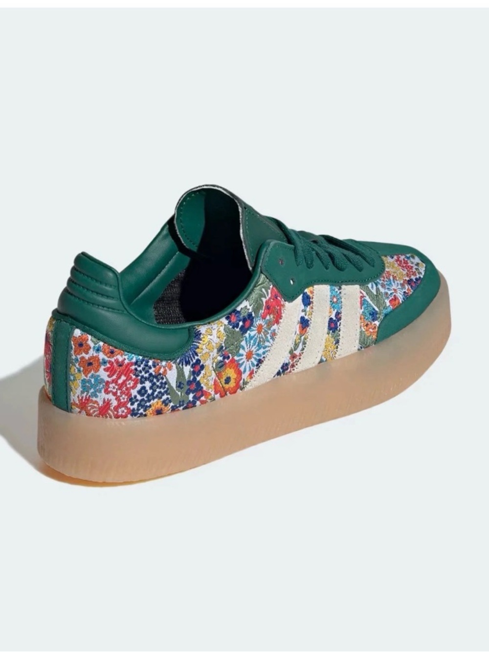 Adidas Sambae Liberty London Collegiate Green Floral Sambas 7 JH7289 - Picture 5 of 6